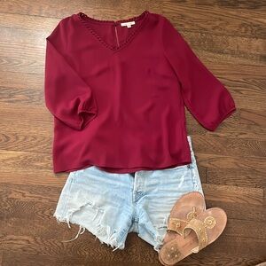 Skies are blue blouse